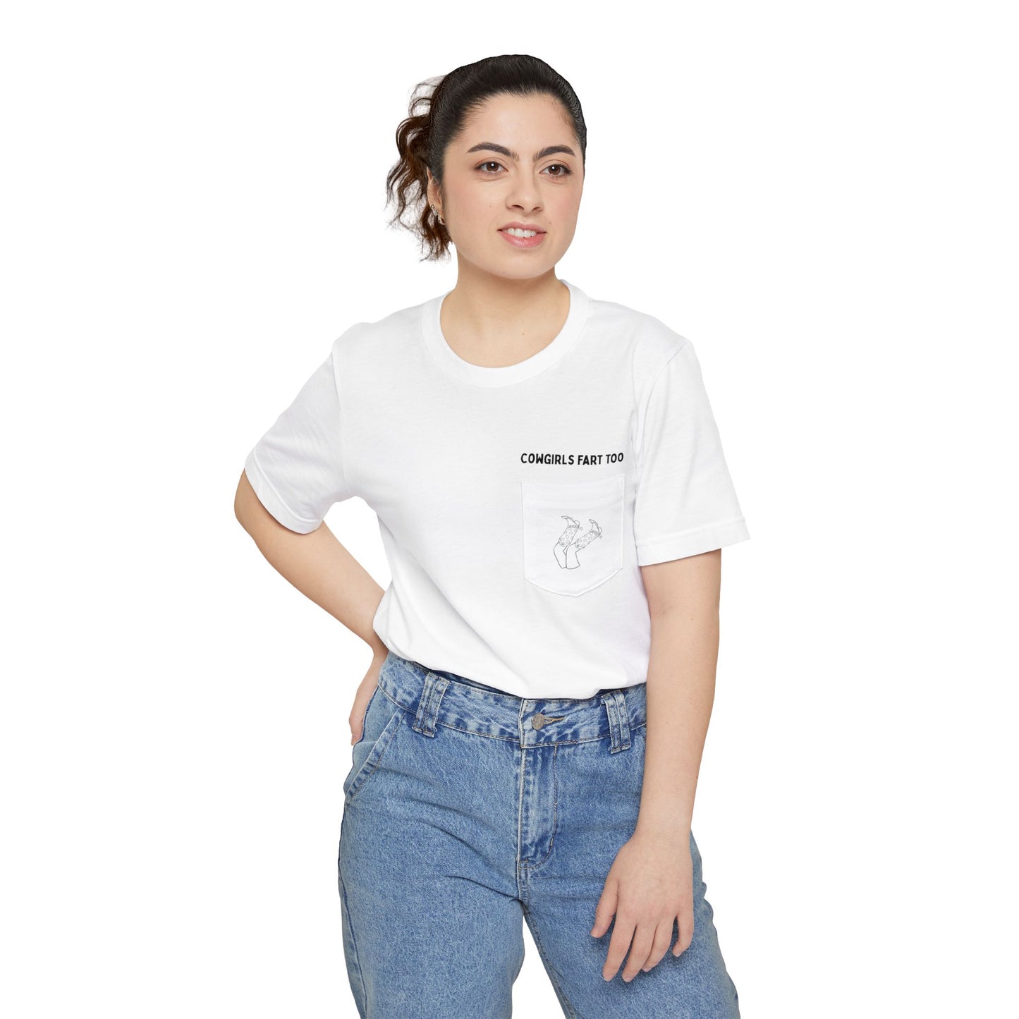 Cowgirls Fart Too - Unisex Pocket Tee