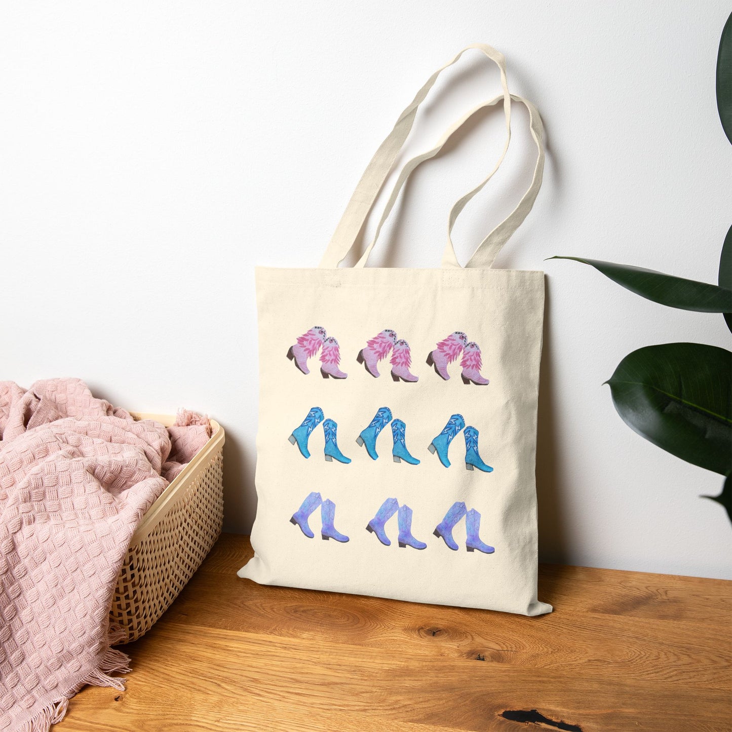 Three Boots Deep x 3 - Canvas Tote Bag