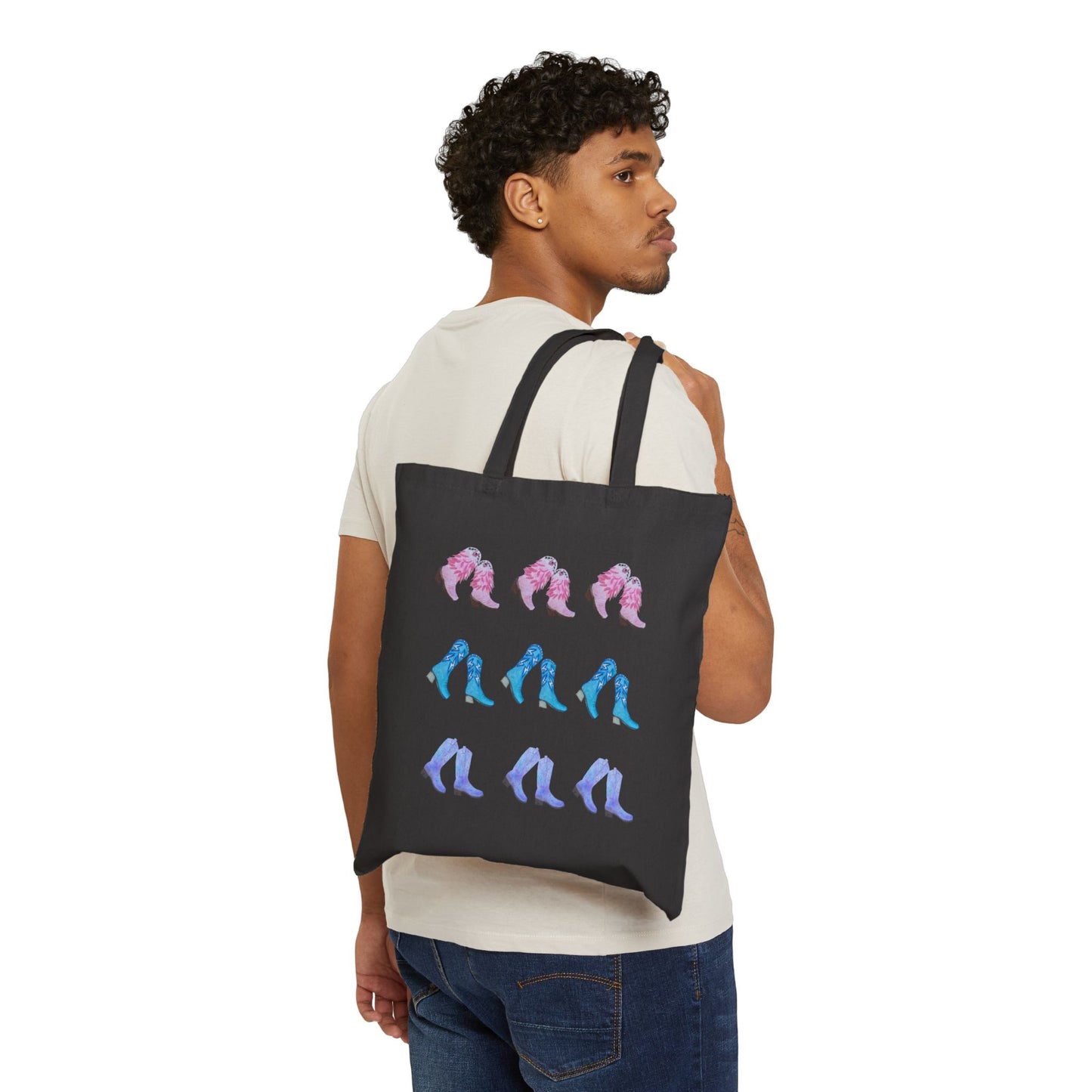 Three Boots Deep x 3 - Canvas Tote Bag