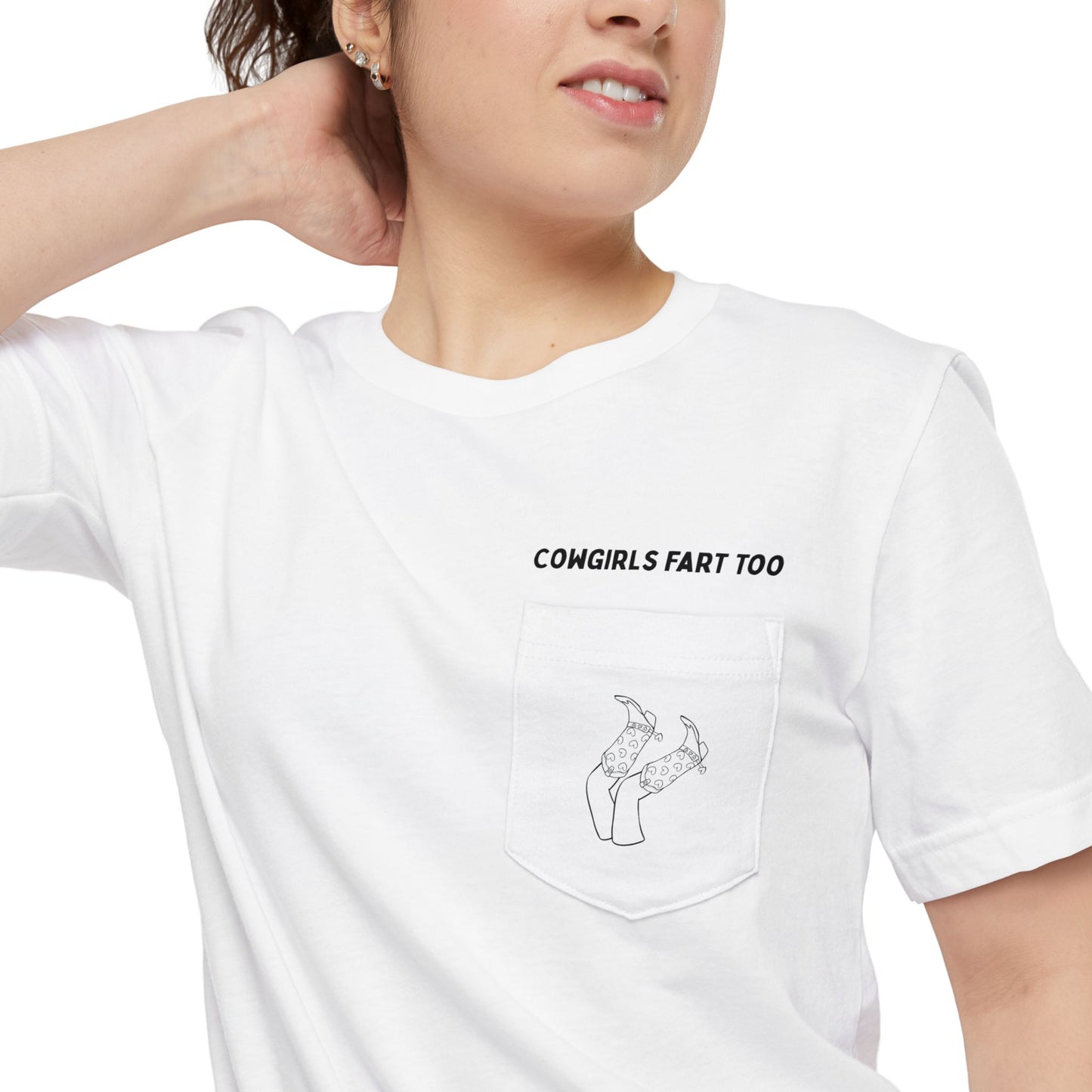 Cowgirls Fart Too - Unisex Pocket Tee